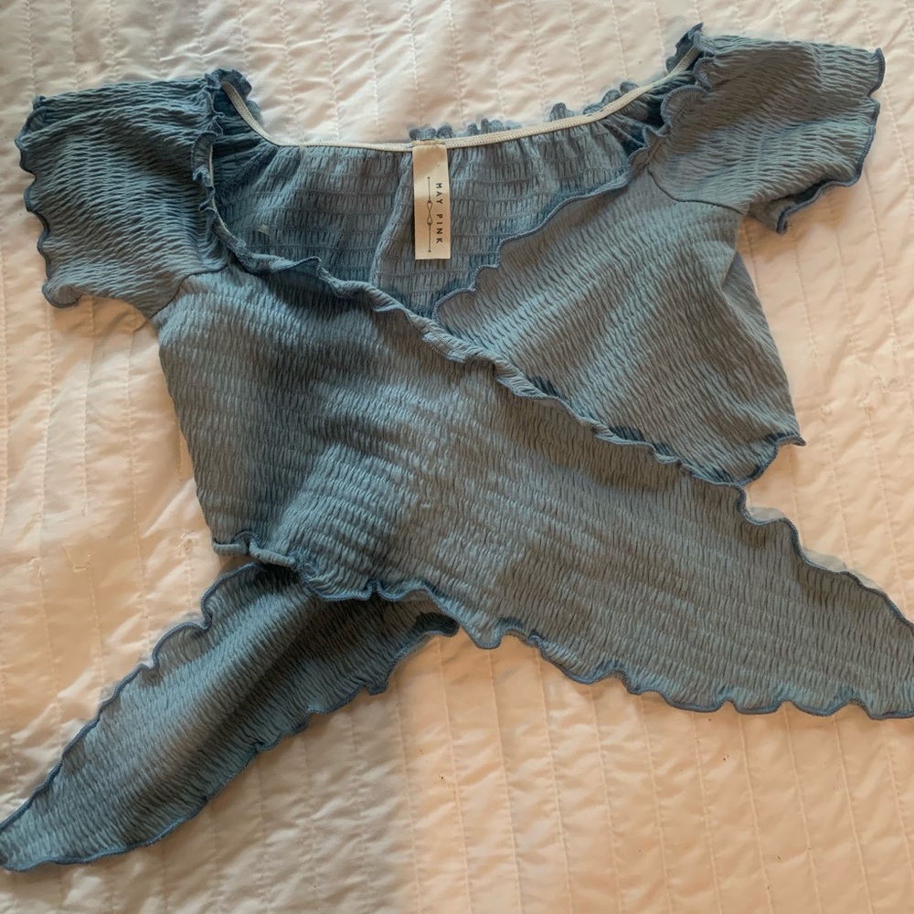 MAY PINK | front tie top